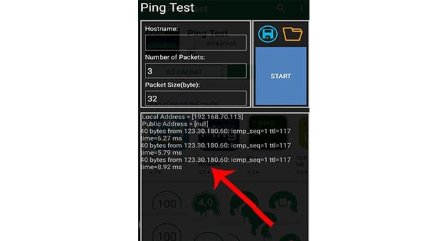 Hệ thống trả về kết quả check IP website 